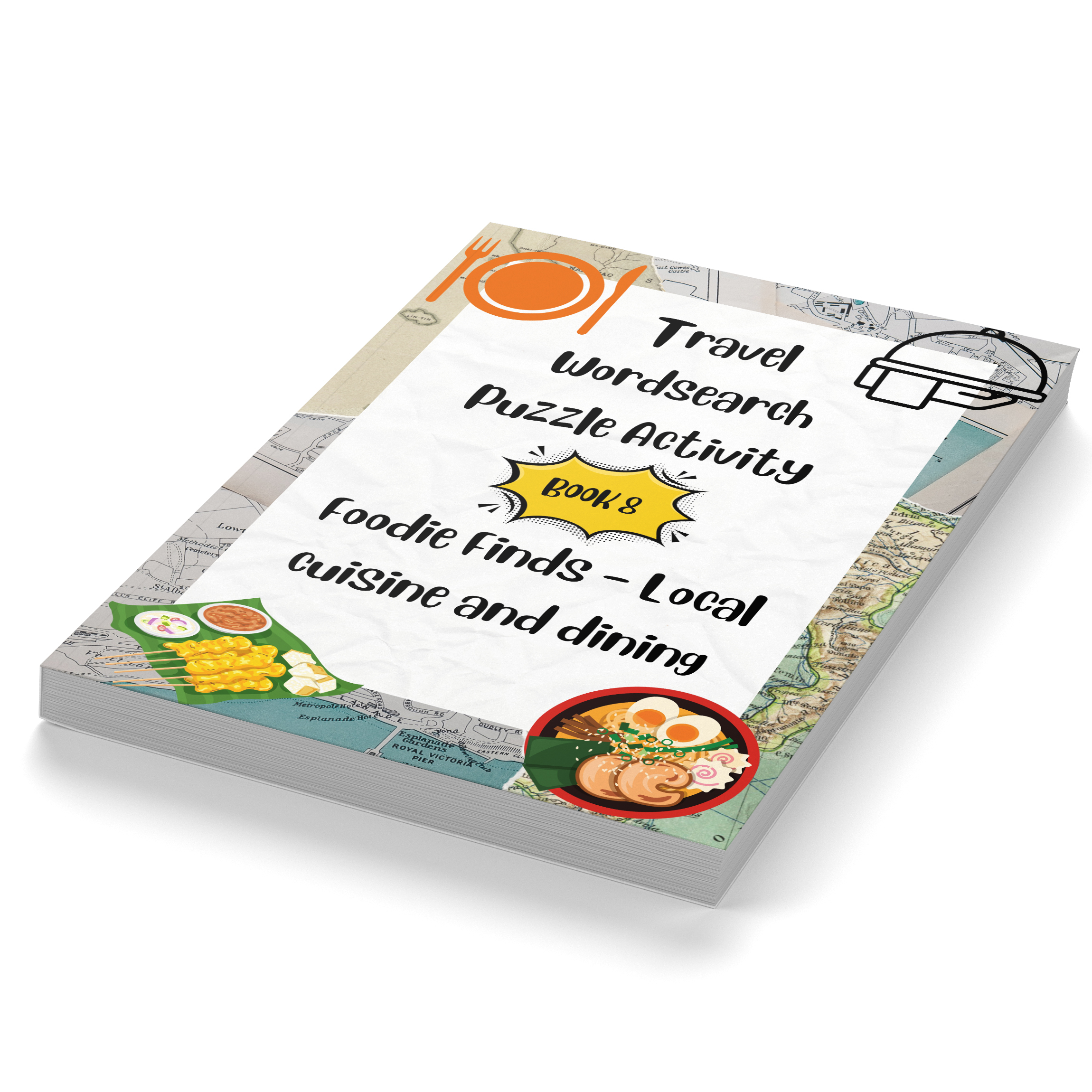 Travel Wordsearch Puzzle Activity Book 8. Foodie Finds – Local cuisine and dining