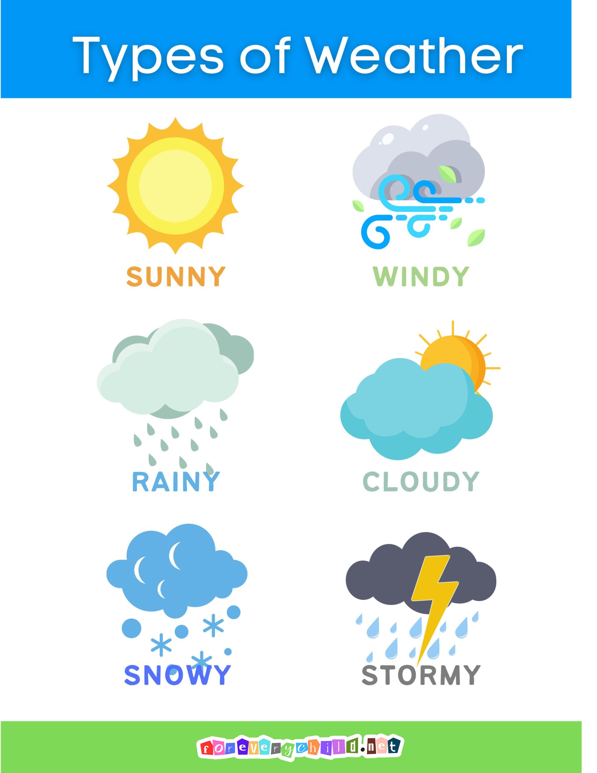 Types of Weather Poster