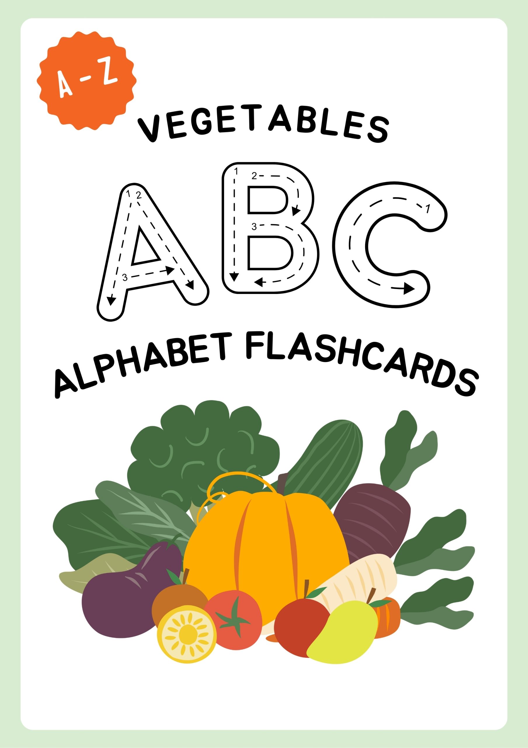 Vegetable Alphabet Flashcards