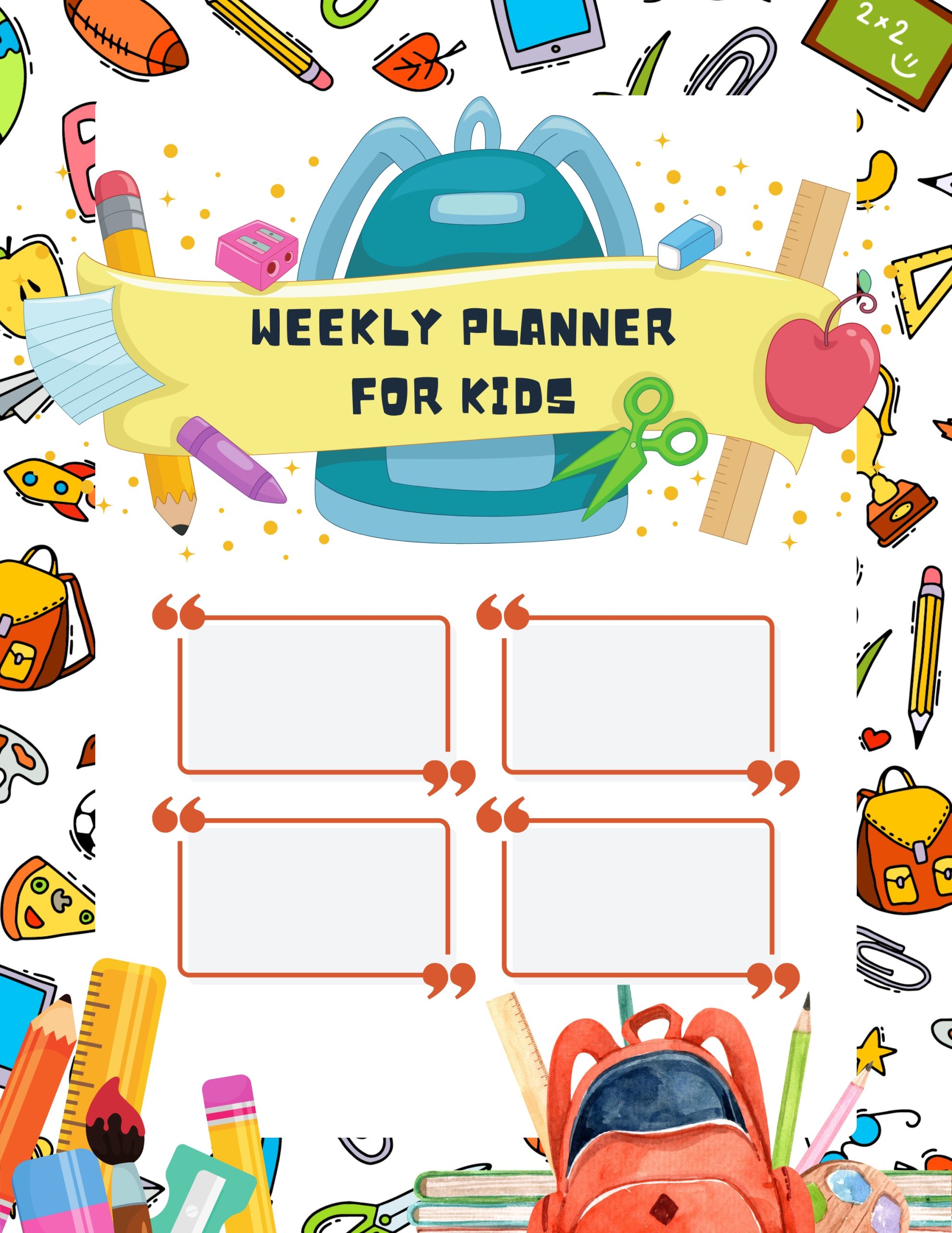 Weekly Planner for Kids