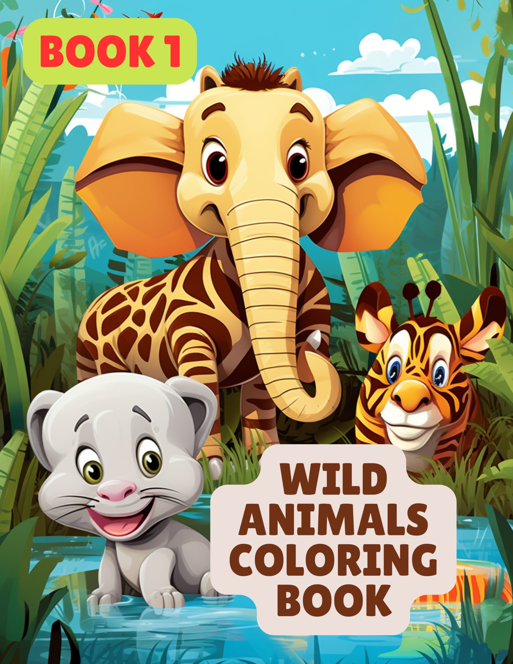 Wild Animals Coloring Book 1