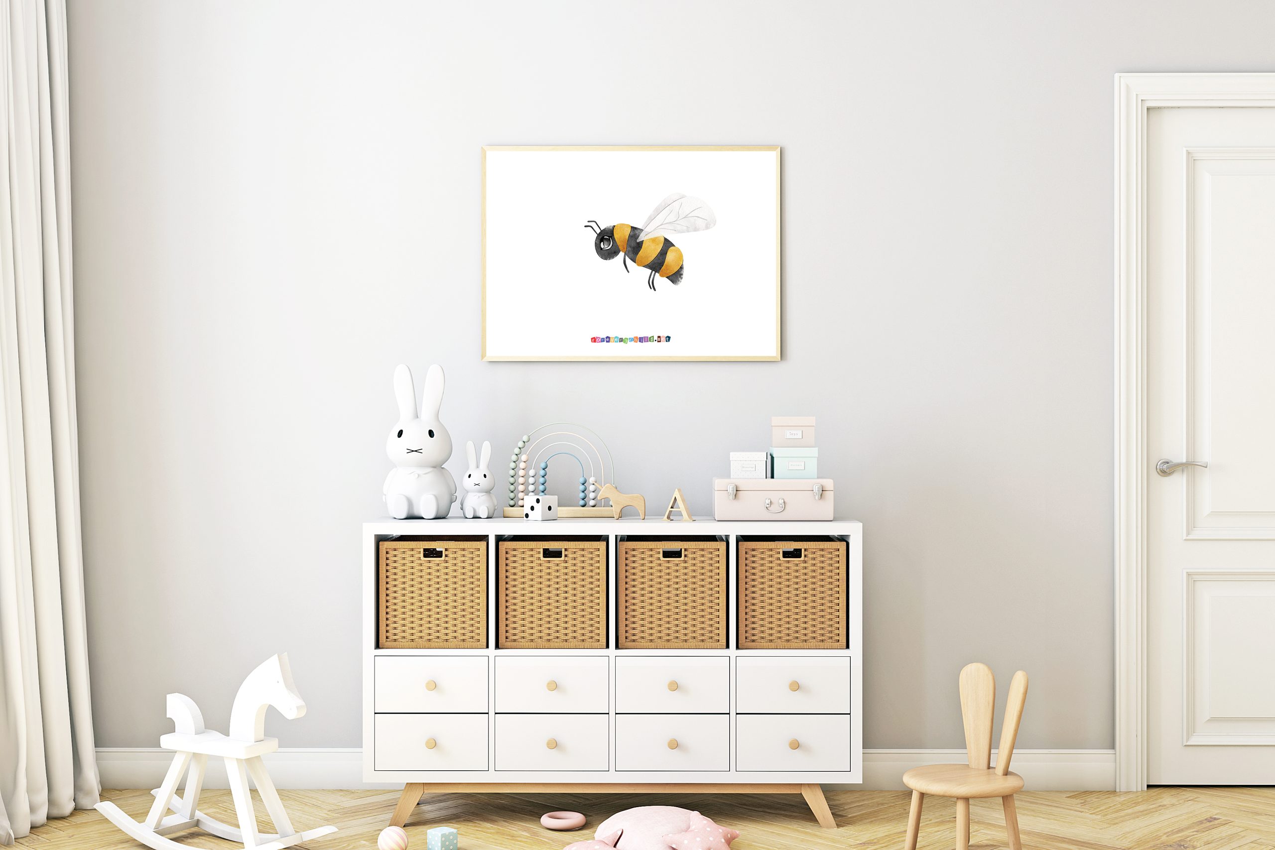 Woodland Animals Nursery Poster 1 24×18