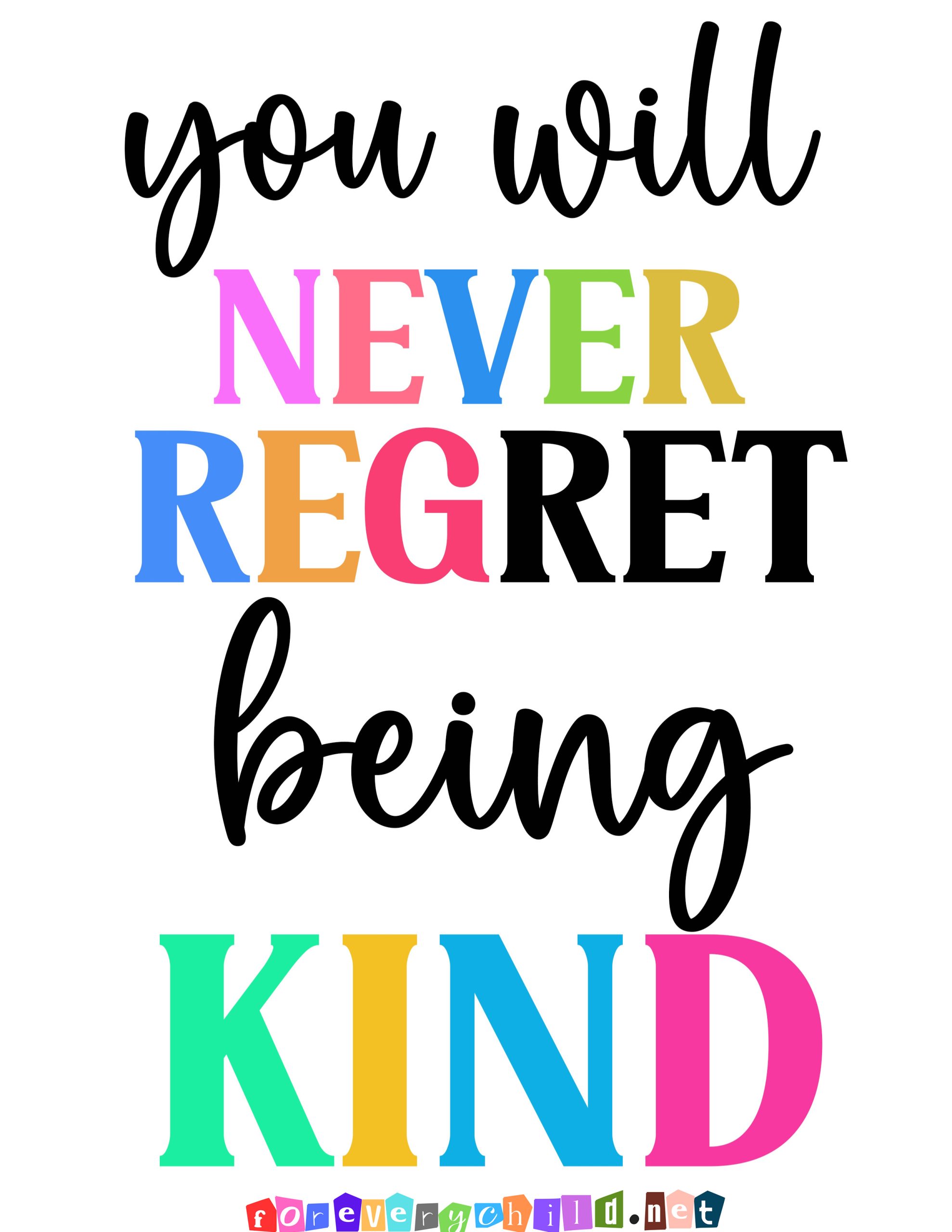 You will never regret being Kind Poster