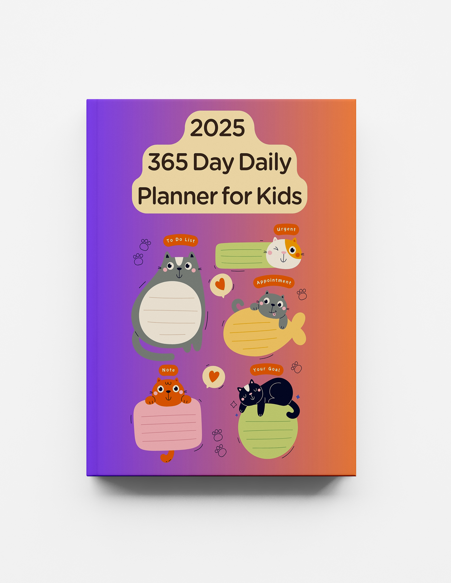 2025 365 Day Daily Planner for Kids