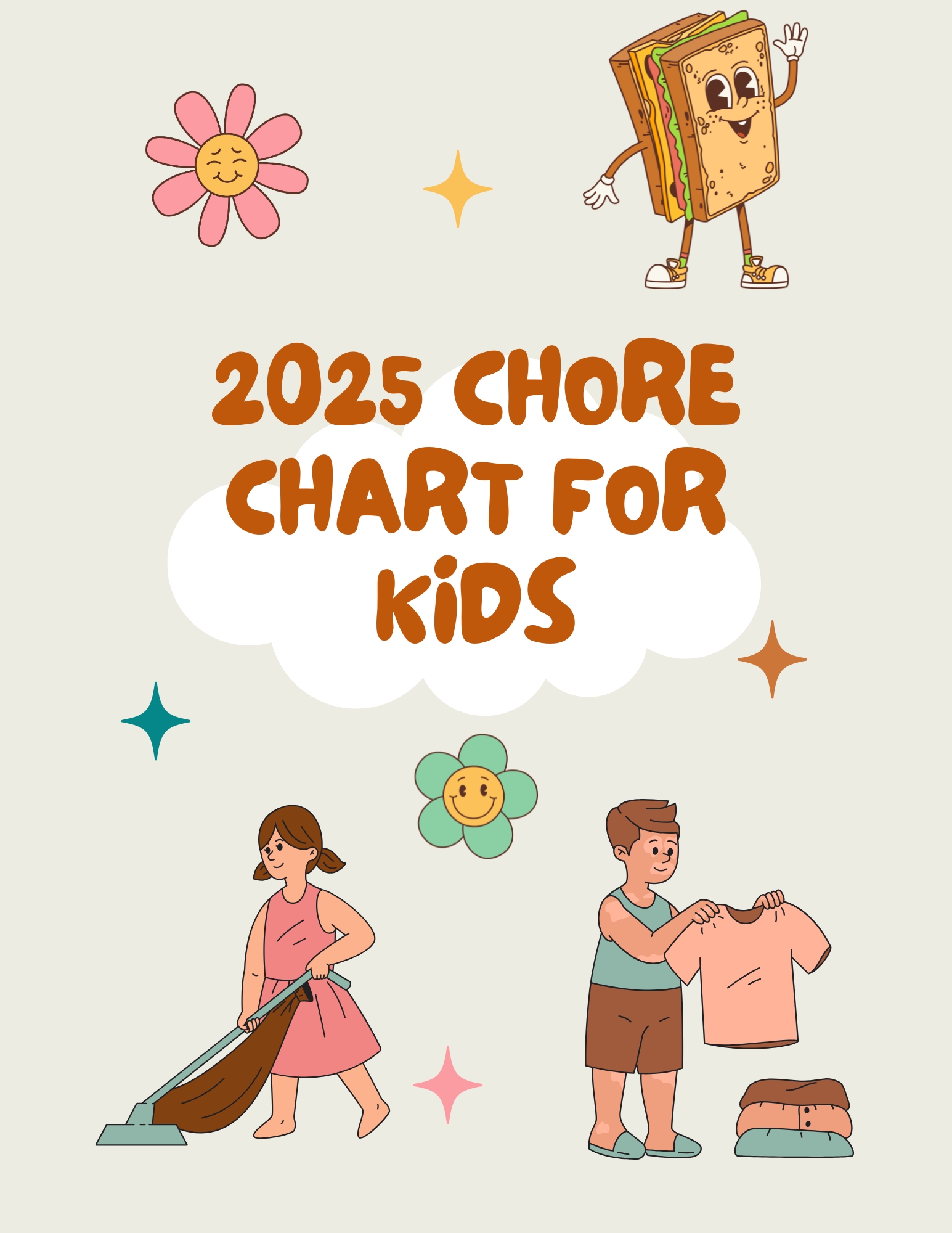 2025 Chore Chart For Kids