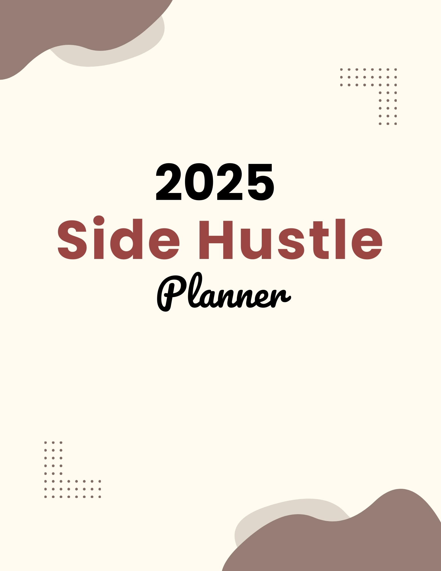 2025 Side Hustle Planner