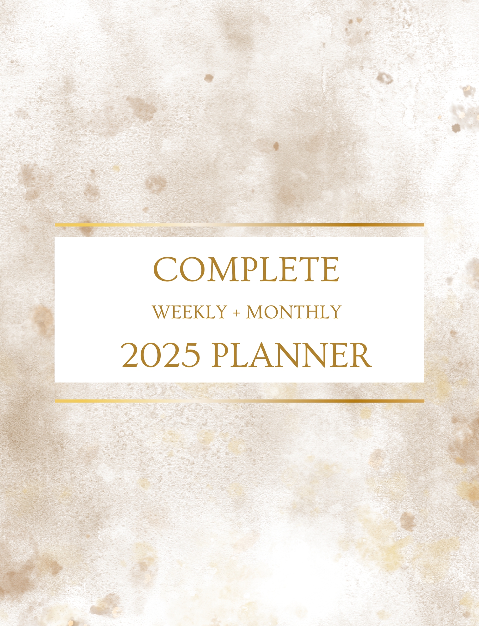 2025 Weekly and Monthly Planner