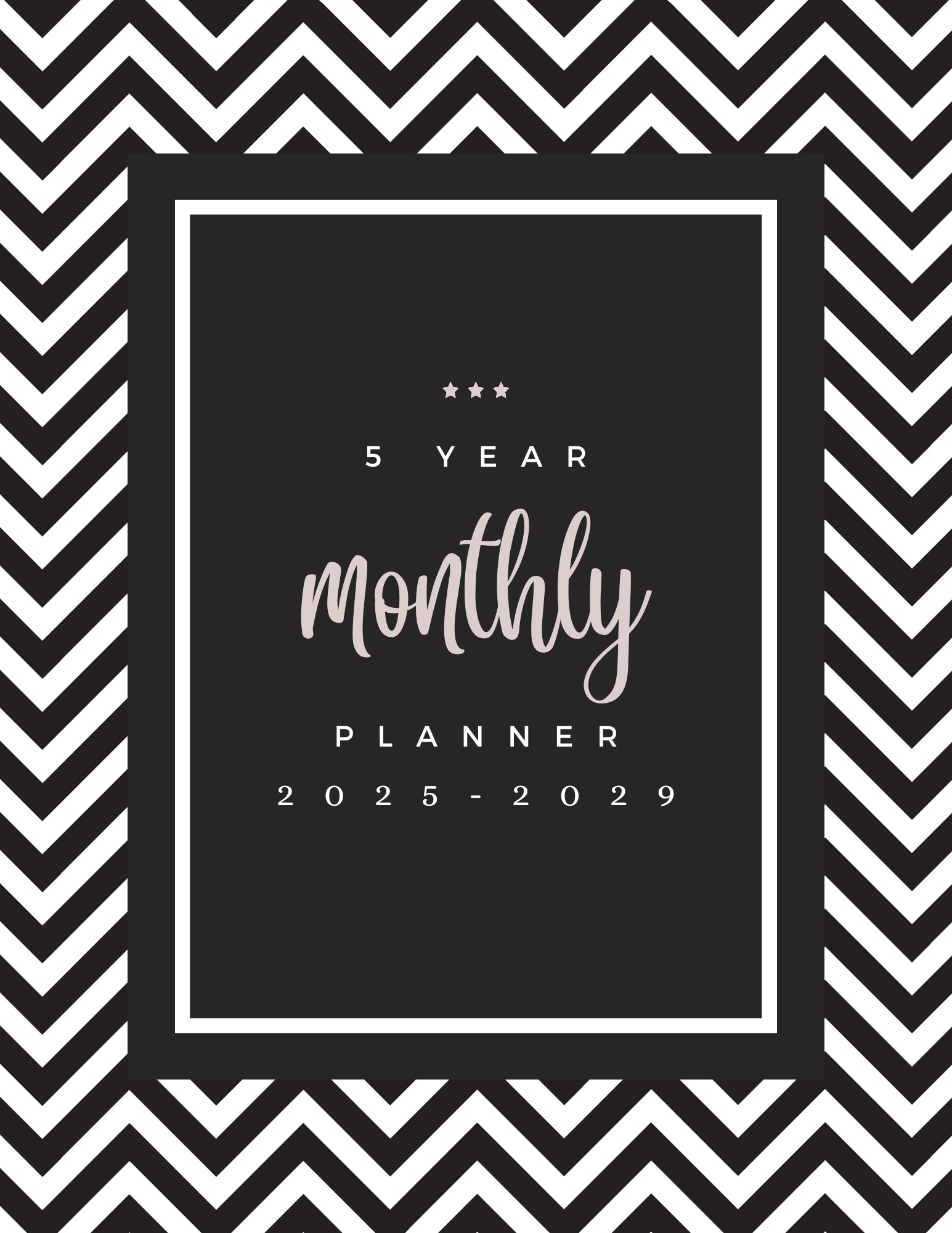 5 Year Monthly Planner (2025-2029)