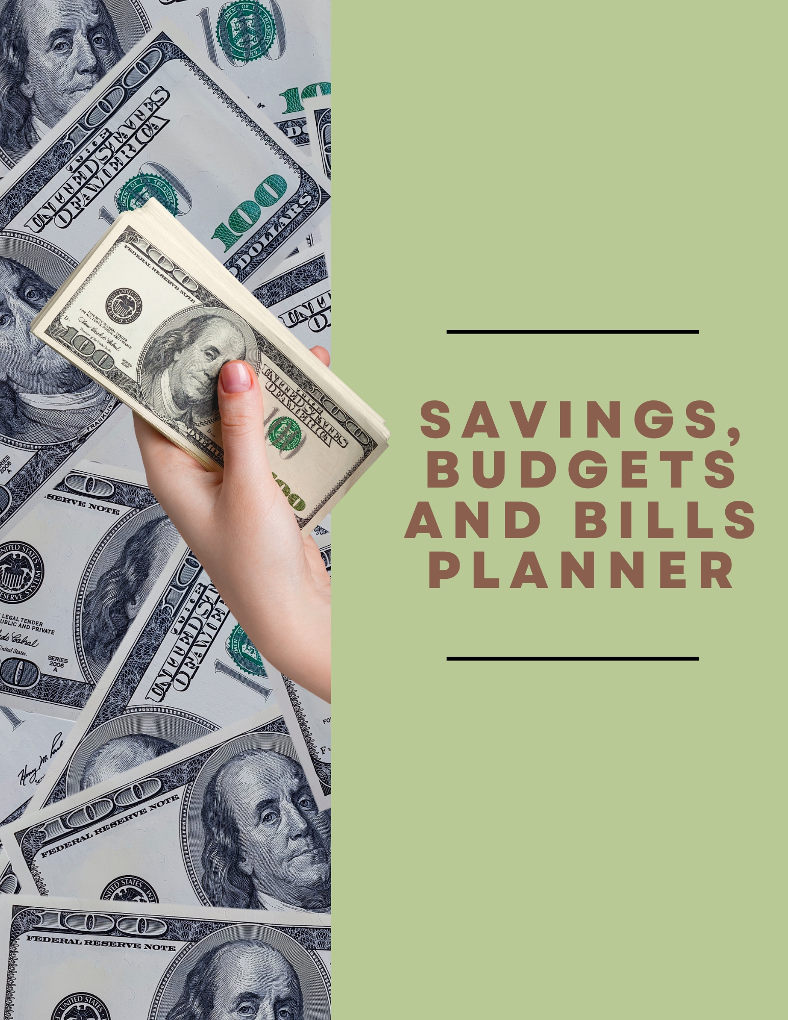 Savings, Budgets and Bills Planner 8.5×11