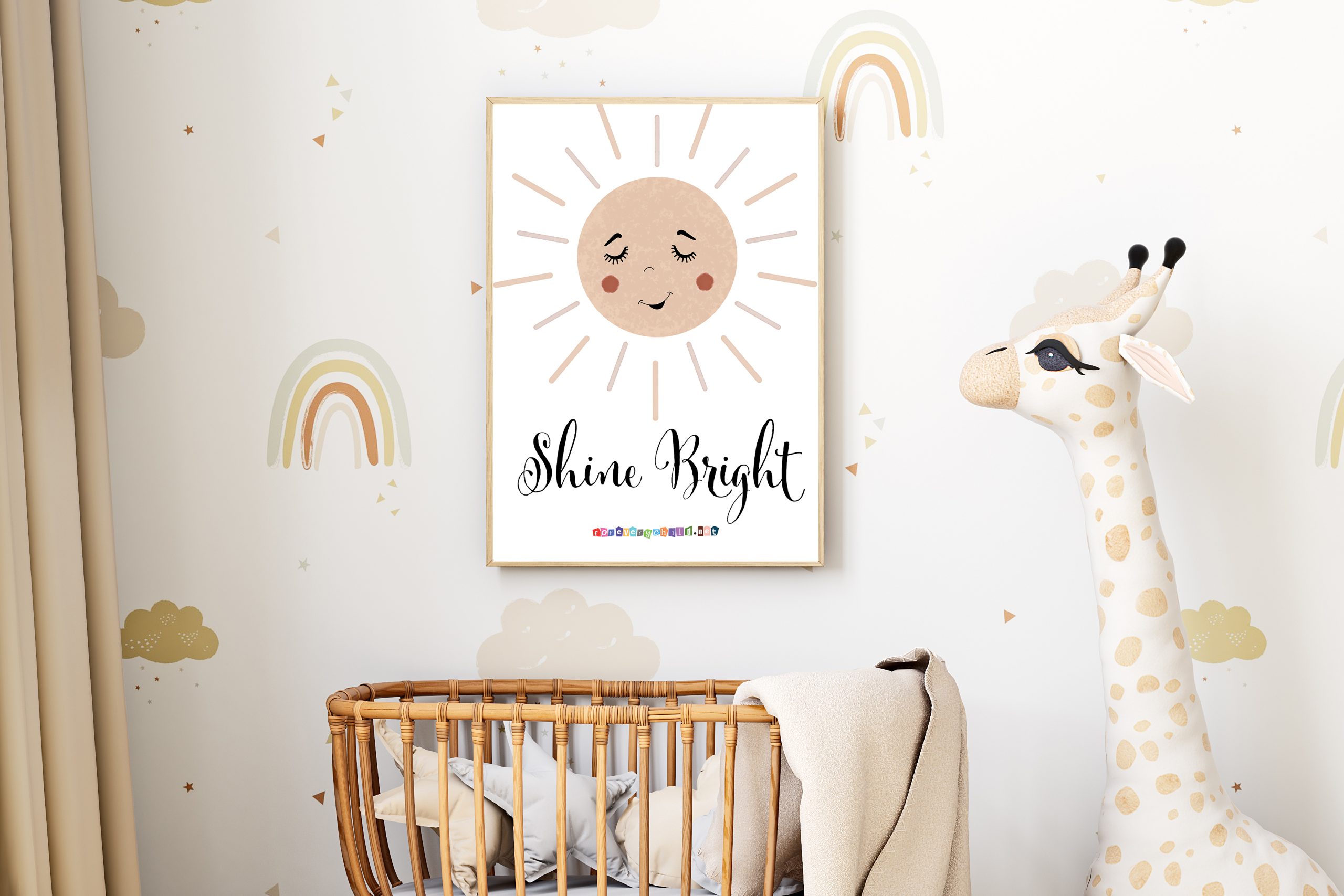 Shine Bright Nursery Poster 18×24
