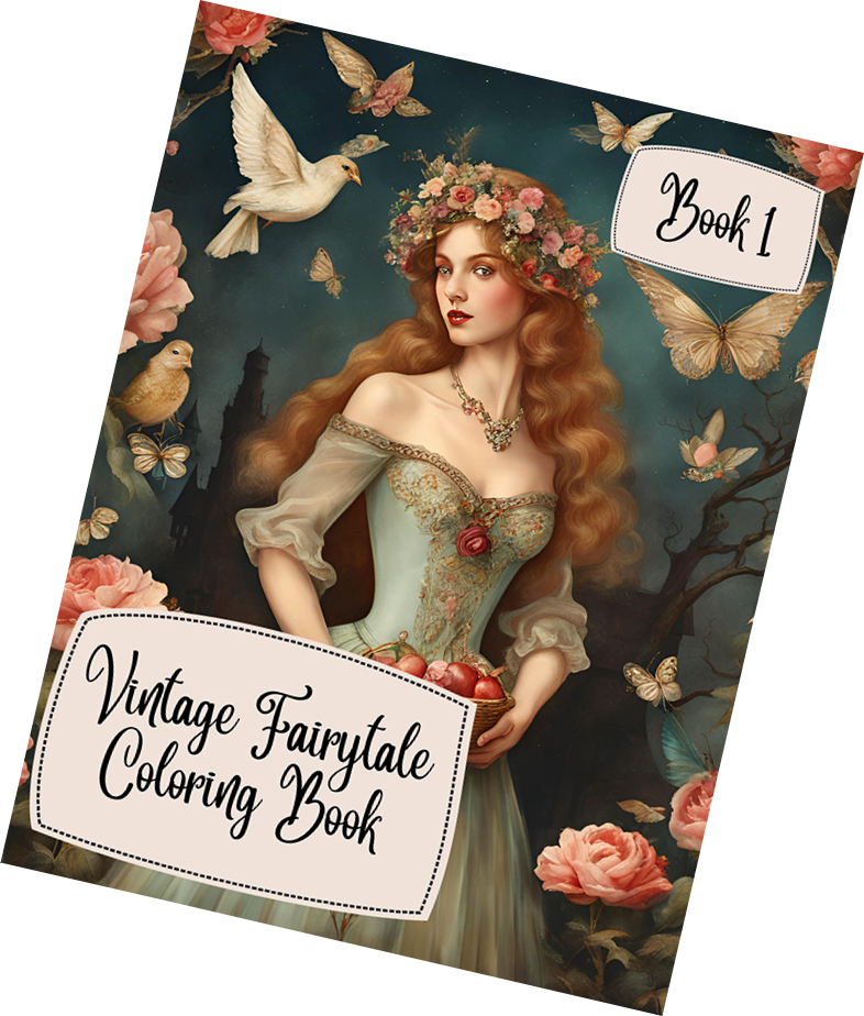 Vintage Fairytale Coloring Book