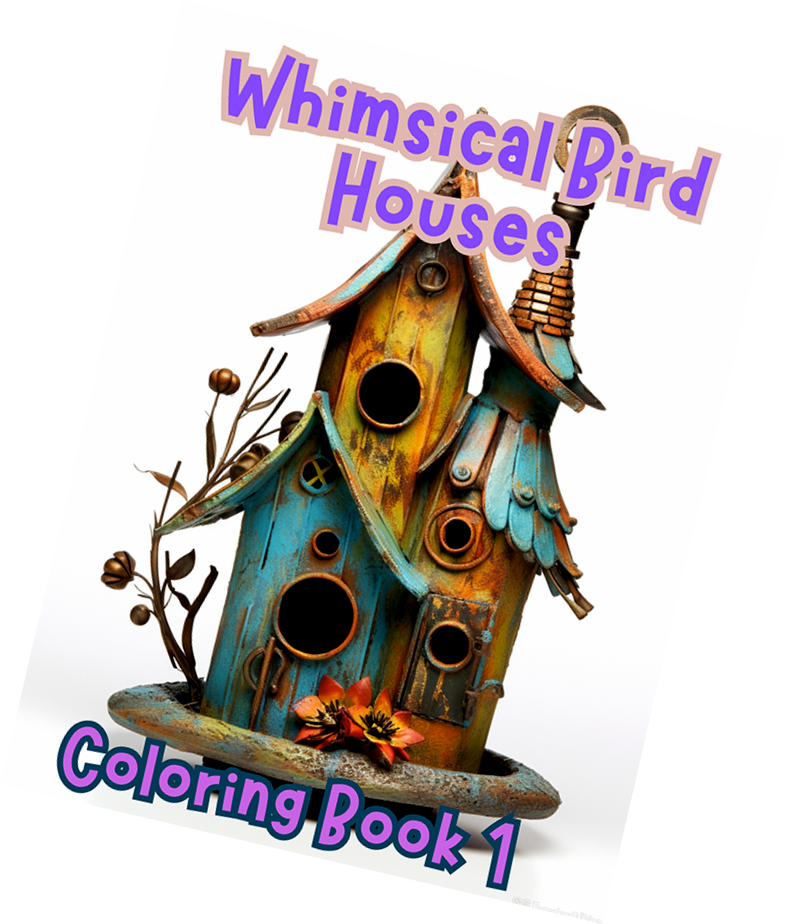 Whimsical Birdhouses Coloring Book