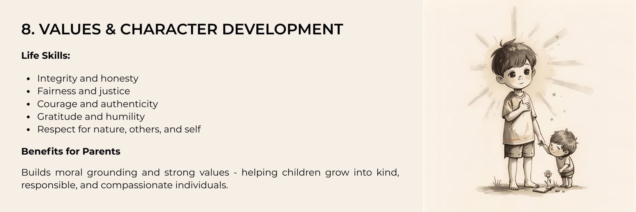 8. VALUES & CHARACTER DEVELOPMENT